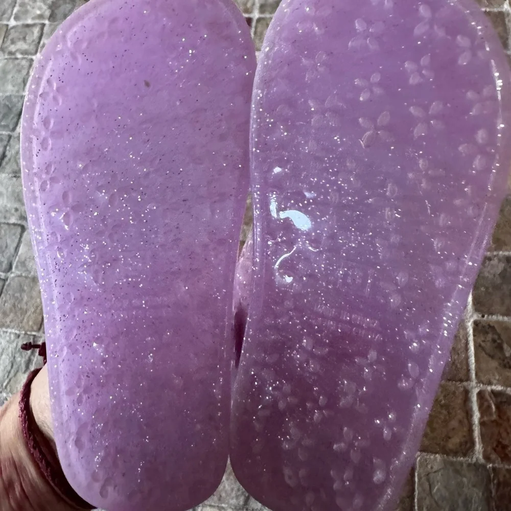 Purple Glitter  jelly Shoes